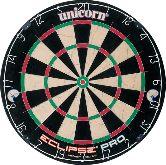 Dartboard Darts Board | Eclipse Pro/Eclipse Pro 2 | Flat Profile Number Ring | Championship Quality Sisal Bristle | Staple-Free Construction
